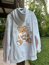 Cozy Embroidered Teddy Bear Hoodie for Valentine's Day Gifting