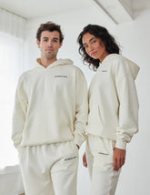 Effortless White Sand Oversized Hoodie for Cozy Everyday Style