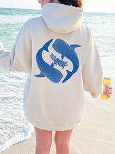 Yin Yang Whale Shark Hoodie for Ocean Conservation & Boho Style
