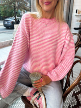 Fluffy Striped Pink Sweater for a Cozy & Chic Everyday Look
