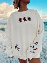 Ivory Gingerbread Recipe Embroidered Christmas Sweatshirt | Cozy Holiday Style
