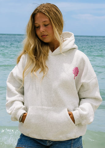 Oversized Embroidered Hoodie for Effortless Beach Style