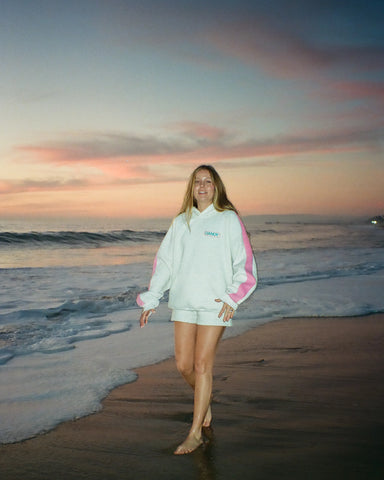 Oversized Pink Stripe Hoodie for Cozy Everyday Style