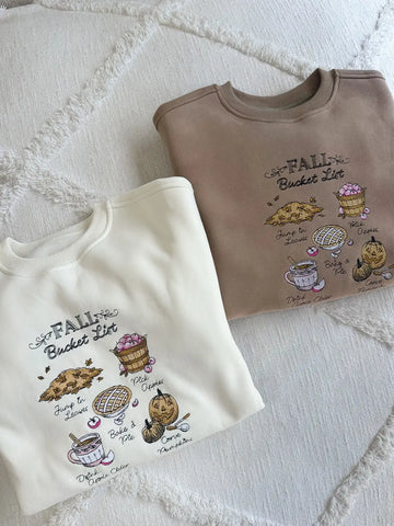 Cozy Fall Bucket List Embroidered Sweatshirt for Autumn Adventures