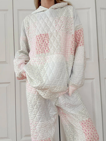 Soft Quilted Hoodie in Dreamy Pastel Hues