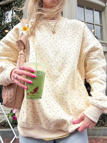 Toasted Cream Rose Sweatshirt for Cozy Everyday Style