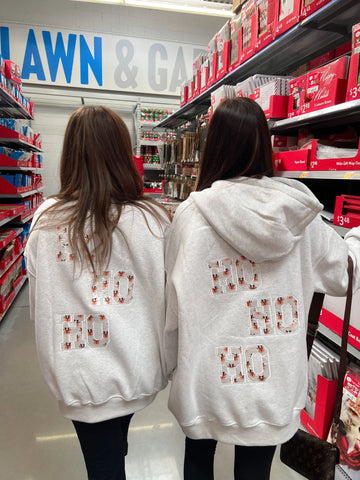 Cozy Grey Reindeer Hoodie for Winter Outfits and Festive Style