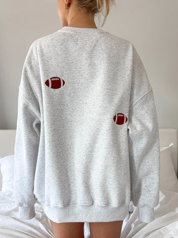 Embroidered Football Sweatshirt for Effortless Sporty Style