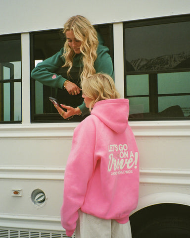 Oversized Pink Hoodie for Cozy Road Trip Vibes and Everyday Comfort