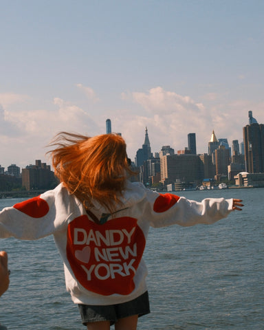 Oversized Heathered Gray Hoodie with Embroidered NYC Street Style