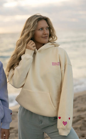 Floral Embroidered Ivory Hoodie for Cozy Everyday Inspiration