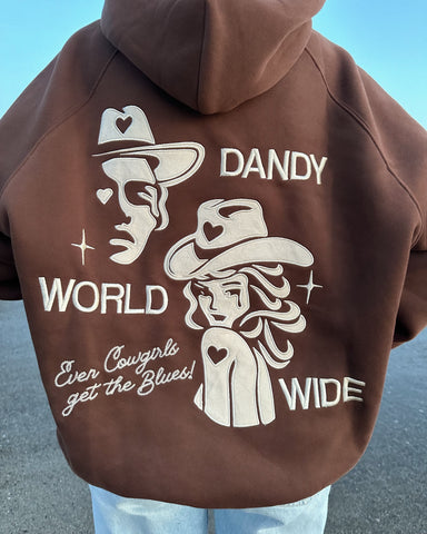 Cozy Brown Oversized Hoodie for Effortless Cowgirl Style