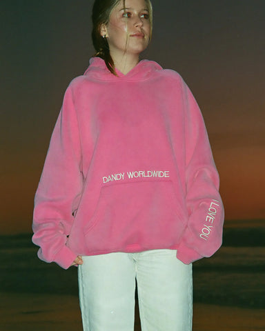 Vintage Washed Pink Hoodie with Inspirational Affirmation Print