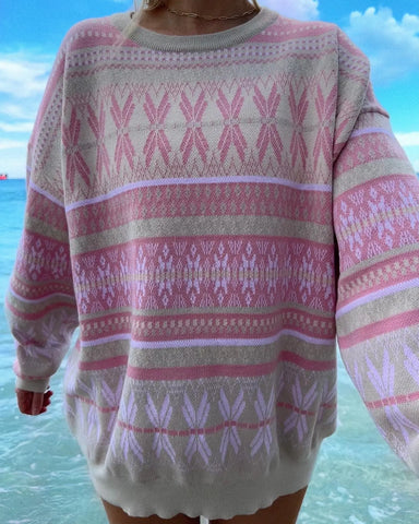 Oversized Ski Lodge Sweater for Cozy Winter Days