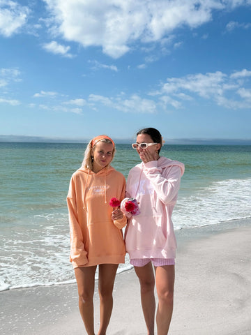 Vibrant Sherbet Orange Embroidered Hoodie for Effortless Street Style