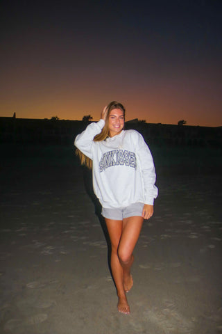 Classic Black Seersucker Stripe Sweatshirt for Effortless Preppy Style