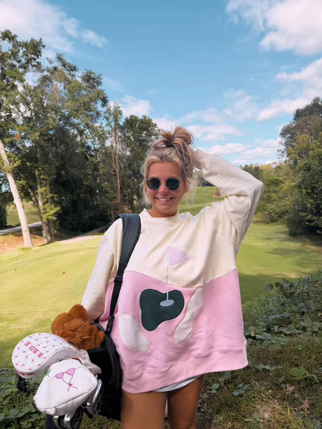 Cozy 100% Cotton Mockneck Sweatshirt for Effortless Golf Style