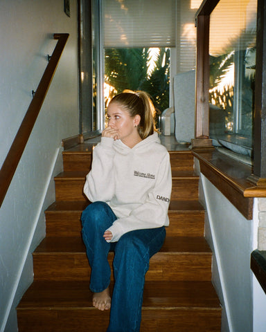 Heather Gray Oversized Hoodie with Embroidered Details for Cozy Everyday Style