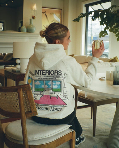 Heather Gray Oversized Hoodie with Embroidered Details for Cozy Everyday Style