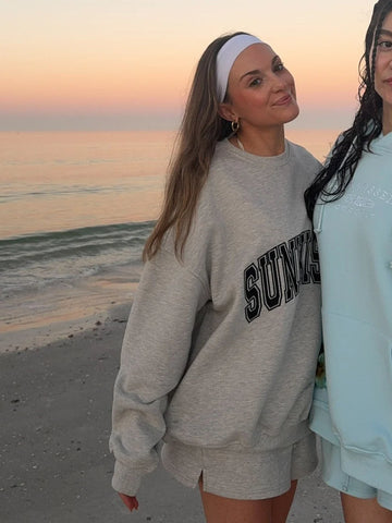 Cozy Grey Varsity Sweatshirt with Embroidered Details for Effortless Everyday Style