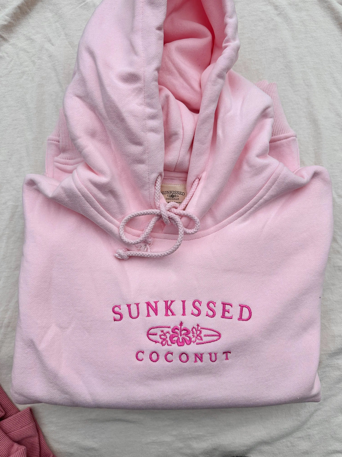 Soft Pink Embroidered Hoodie with Cozy Everyday Style