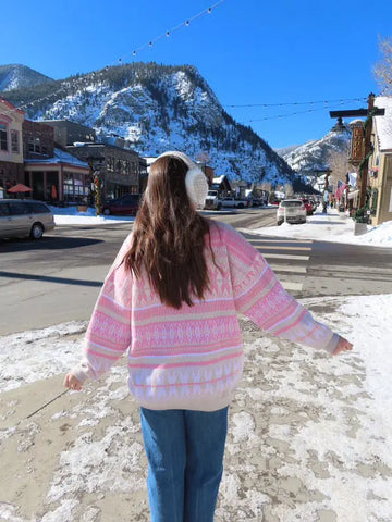 Oversized Ski Lodge Sweater for Cozy Winter Days