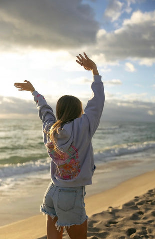 Vintage Blue Embroidered Hoodie for Cozy Everyday Inspiration