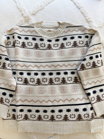 Cozy Cabin-Inspired Winter Sweater with Classic Nordic Design