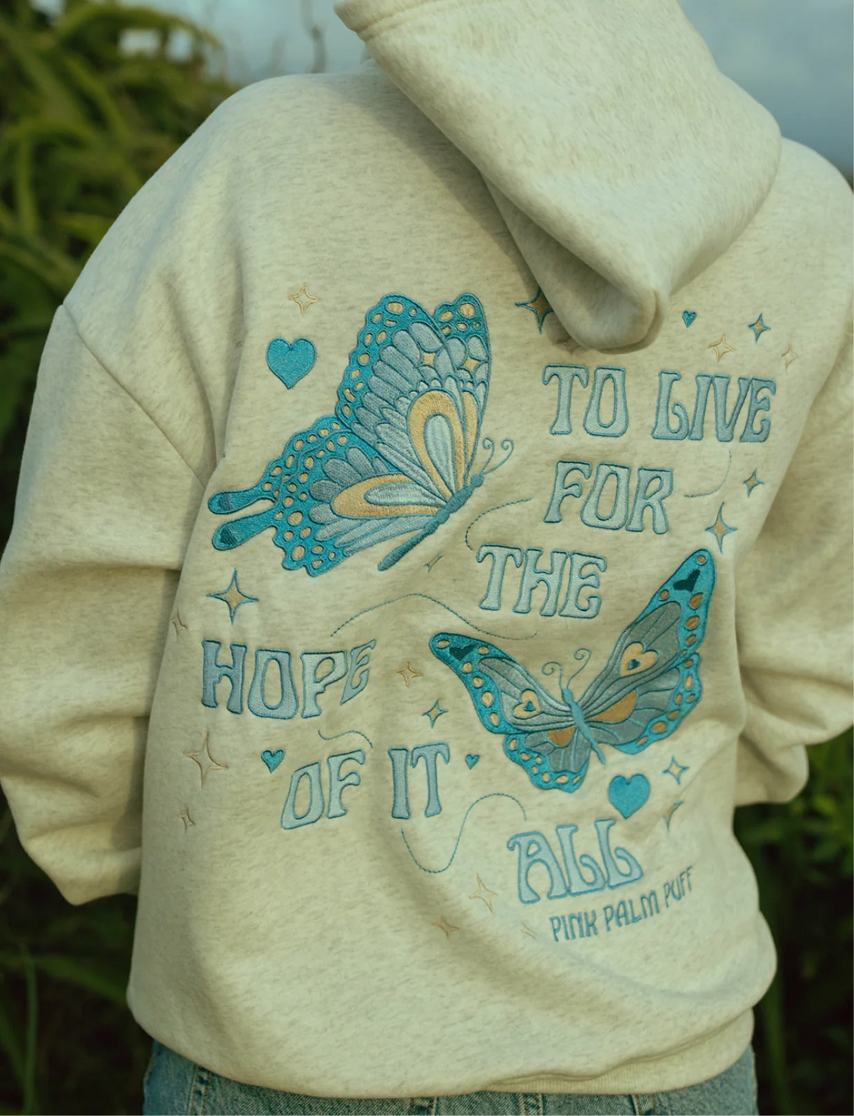 Butterfly Embroidered Hoodie for Everyday Hope and Cozy Style