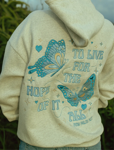 Butterfly Embroidered Hoodie for Everyday Hope and Cozy Style
