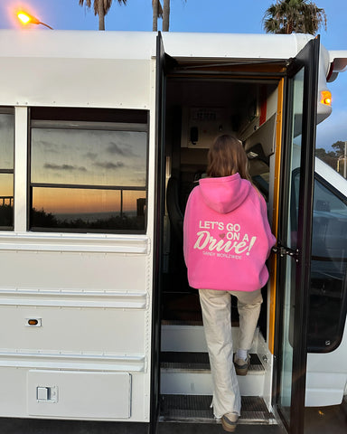 Oversized Pink Hoodie for Cozy Road Trip Vibes and Everyday Comfort