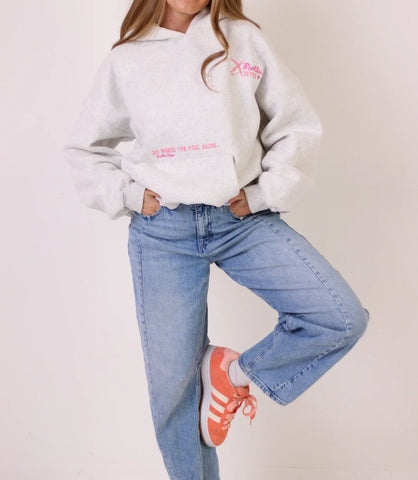 Go Where You Feel Alive Hoodie - Soft Heather Grey Adventure Sweatshirt