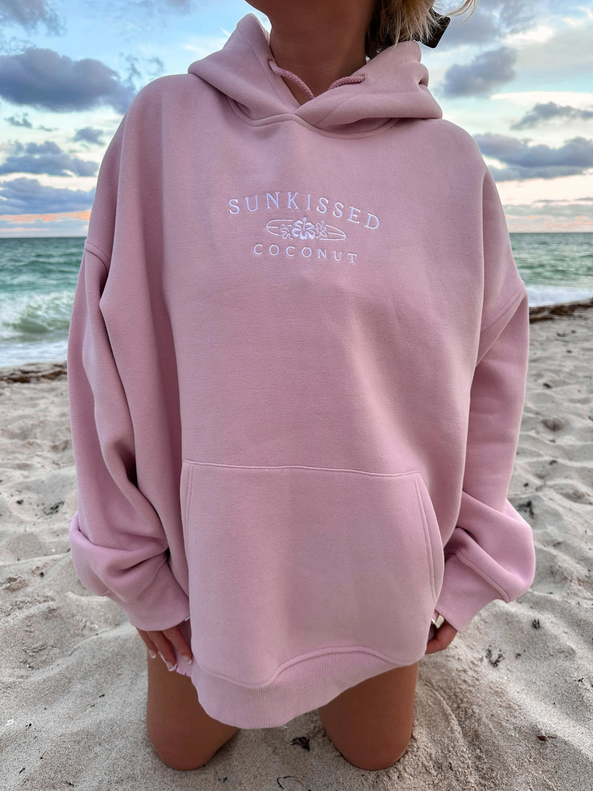 Mauve Mist Embroidered Hoodie for Cozy Everyday Style