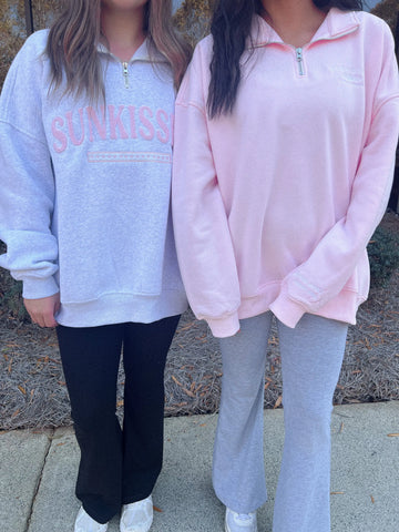 Polka Dot Quarter-Zip Sweatshirt for Effortless Everyday Style