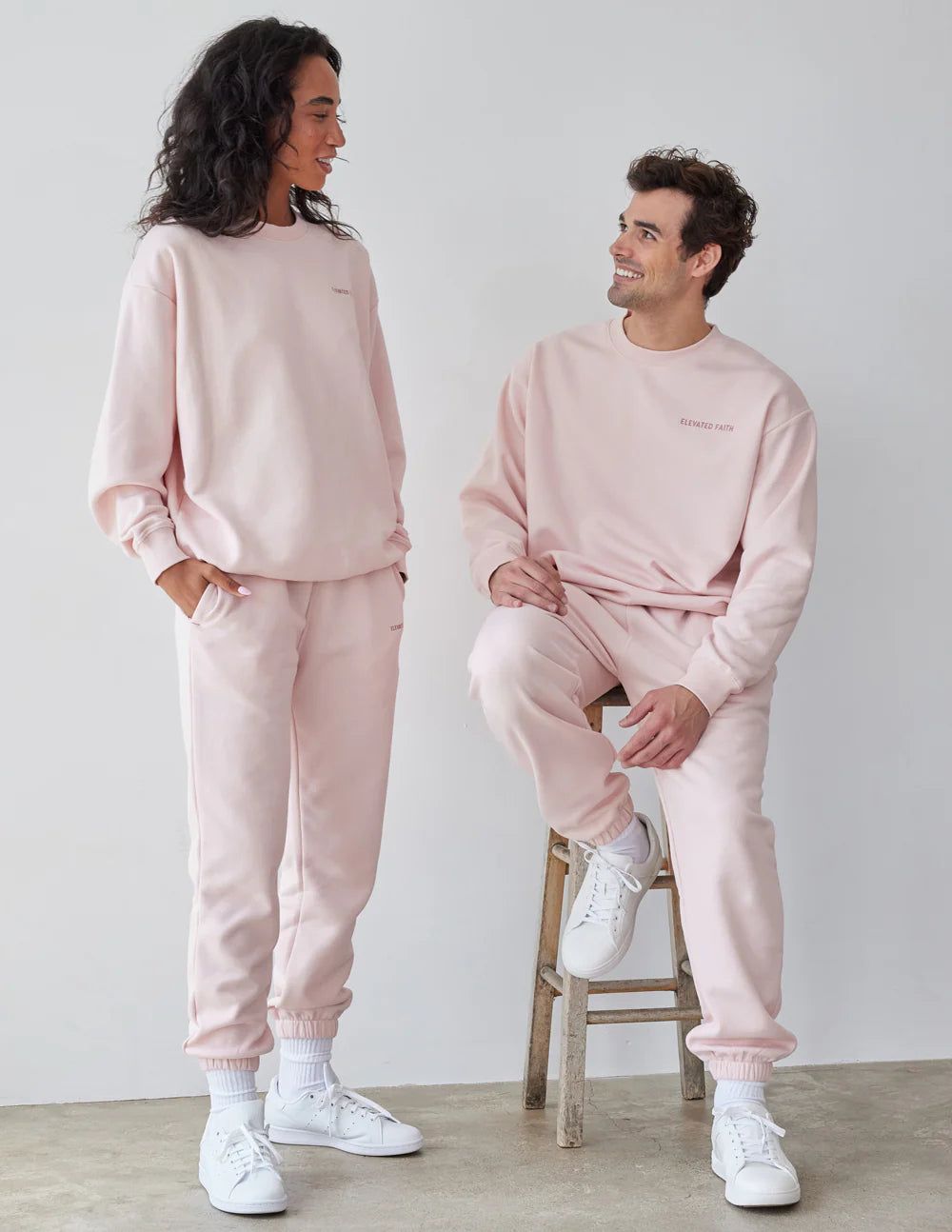 Effortless Everyday Unisex Crewneck in Soft Lotus Pink