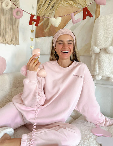 Effortless Everyday Unisex Crewneck in Soft Lotus Pink