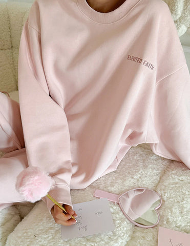 Effortless Everyday Unisex Crewneck in Soft Lotus Pink