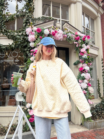 Toasted Cream Rose Sweatshirt for Cozy Everyday Style