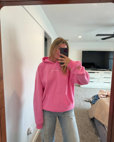 Oversized Pink Hoodie for Cozy Road Trip Vibes and Everyday Comfort