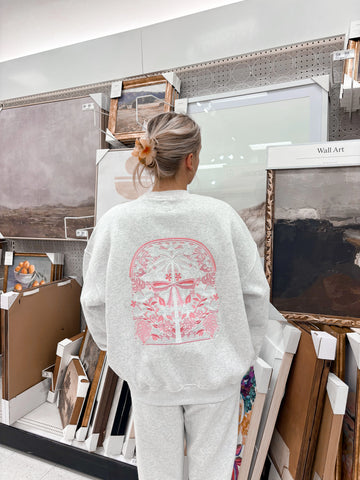 Tropical Palms Pearl Grey Sweatshirt for Effortless Everyday Style