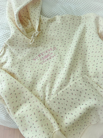 Toasted Cream Roses Embroidered Hoodie for Cozy Everyday Style