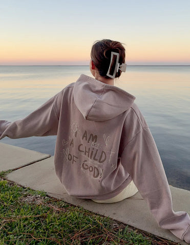 Cozy Brown Unisex Hoodie with Inspirational Embroidery | Faith & Comfort