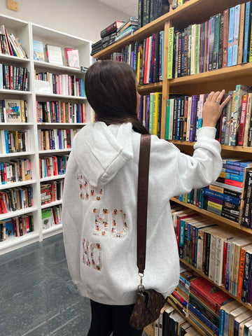 Cozy Grey Reindeer Hoodie for Winter Outfits and Festive Style