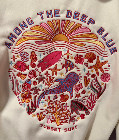 Whale Shark Embroidered Hoodie for Cozy Ocean-Inspired Street Style