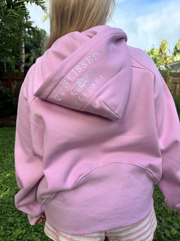 Pink Lavender Quarter Zip Hoodie for Effortless Pilates Style