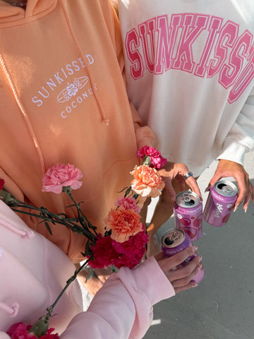 Vibrant Sherbet Orange Embroidered Hoodie for Effortless Street Style