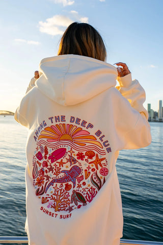 Whale Shark Embroidered Hoodie for Cozy Ocean-Inspired Street Style