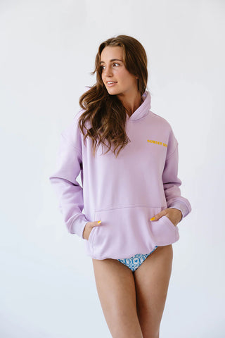 Ocean-Inspired Embroidered Hoodie in Dreamy Purple | Cozy & Conscious