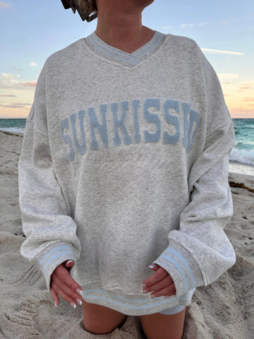 Embroidered Sunkissed Sweatshirt for Effortless Preppy Style
