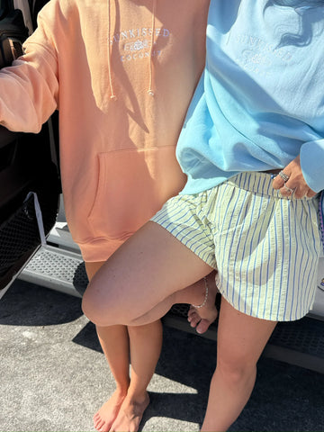 Vibrant Sherbet Orange Embroidered Hoodie for Effortless Street Style